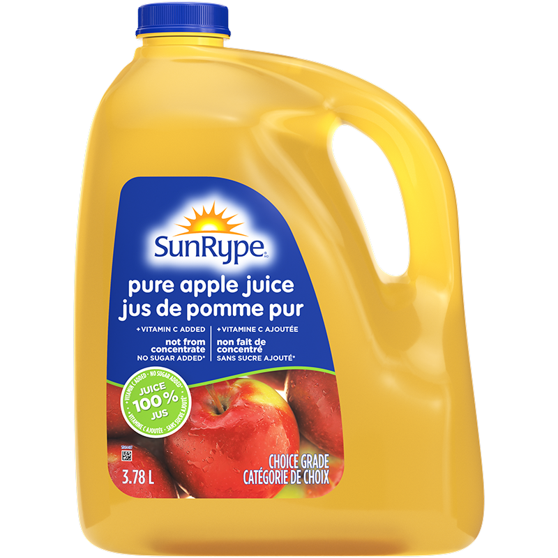 SunRype Not from Concentrate APPLE JUICE NOT FROM CONCENTRATE Plastic PET 3.78L
