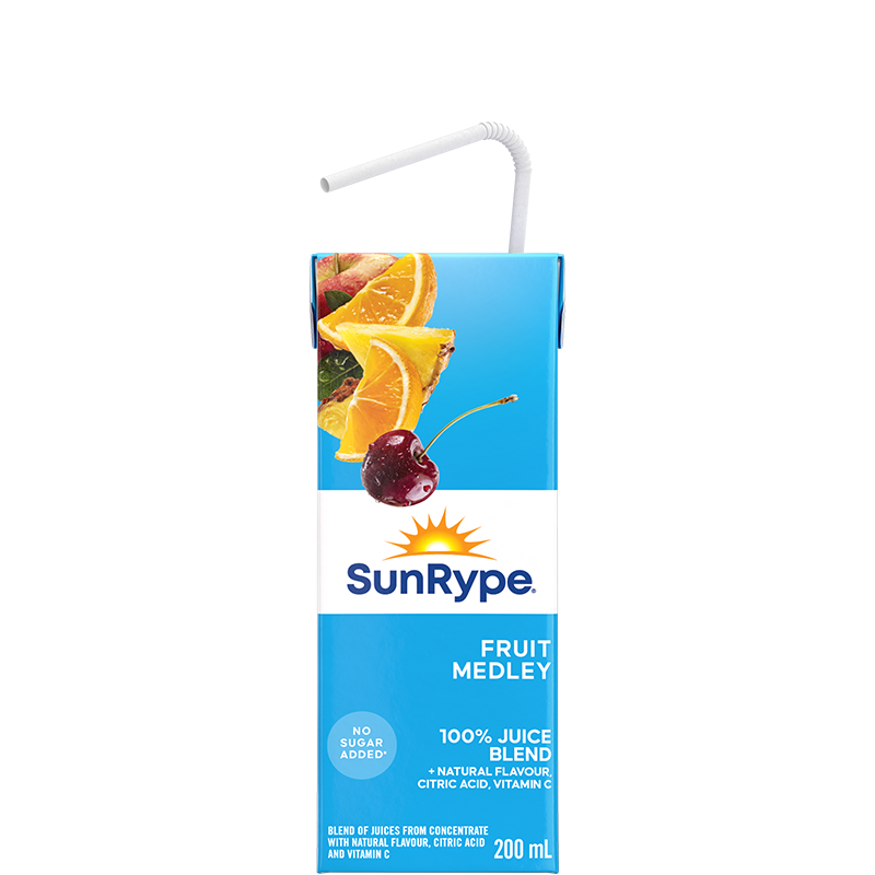 SunRype 100% Juice FRUIT MEDLEY Tetra 200mL