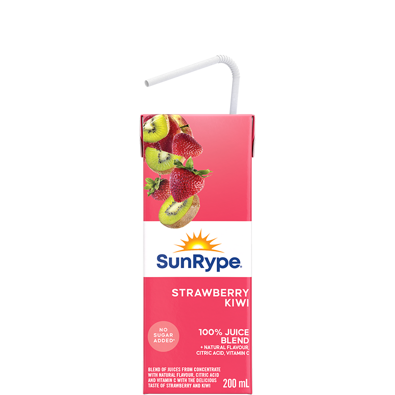 SunRype 100% Juice STRAWBERRY KIWI Tetra 200mL