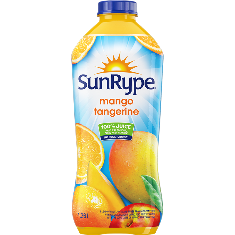 SunRype 100% Juice MANGO TANGERINE Plastic PET 1.36L