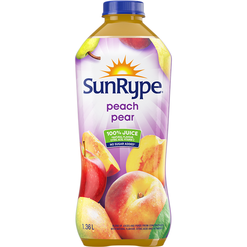 SunRype 100% Juice PEACH PEAR Plastic PET 1.36L
