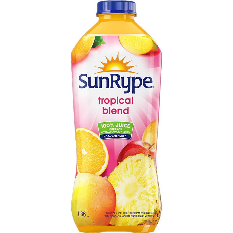 SunRype 100% Juice TROPICAL BLEND Plastic PET 1.36L