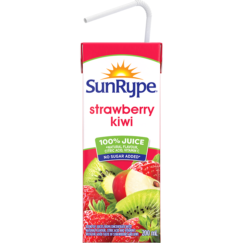 SunRype 100% Juice STRAWBERRY KIWI Tetra 200mL