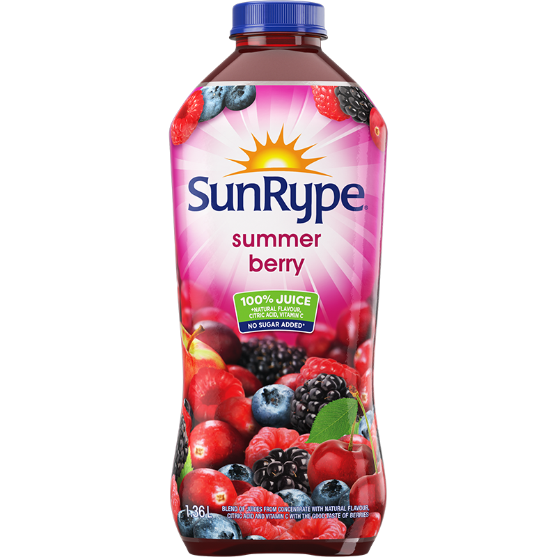 SunRype 100% Juice SUMMER BERRY Plastic PET 1.36L