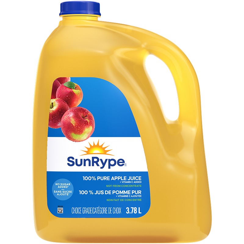 SunRype non fait de concentré JUS DE POMME NON FAIT DE CONCENTRÉ Plastique PET 3.78L