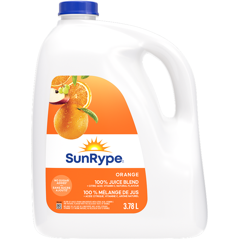 SunRype 100% jus ORANGE Plastique PET 3.78L