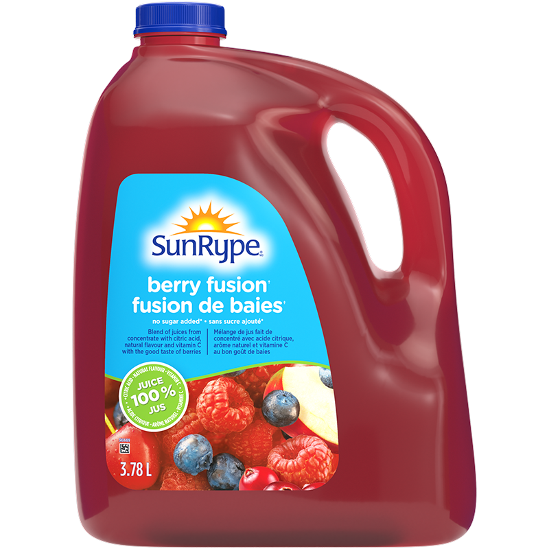SunRype 100% jus FUSION DE BAIES Plastique PET 3.78L