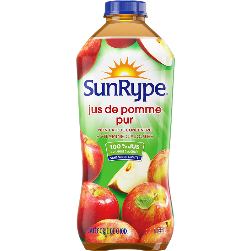 SunRype non fait de concentré JUS DE POMME NON FAIT DE CONCENTRÉ Plastique PET 1.36L