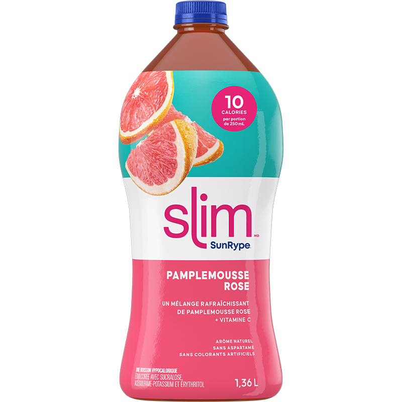 SunRype Slim PAMPLEMOUSSE ROSE Plastique PET 1.36L