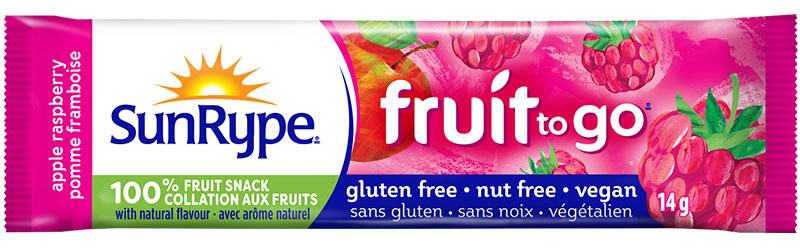 SunRype Fruit to Go POMME FRAMBOISE Printed Film 14g